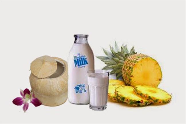 đắp mặt nạ tự nhiên dứa dừa tươi và sữa tươi đắp mặt nạ tự nhiên dứa dừa tươi và sữa tươi